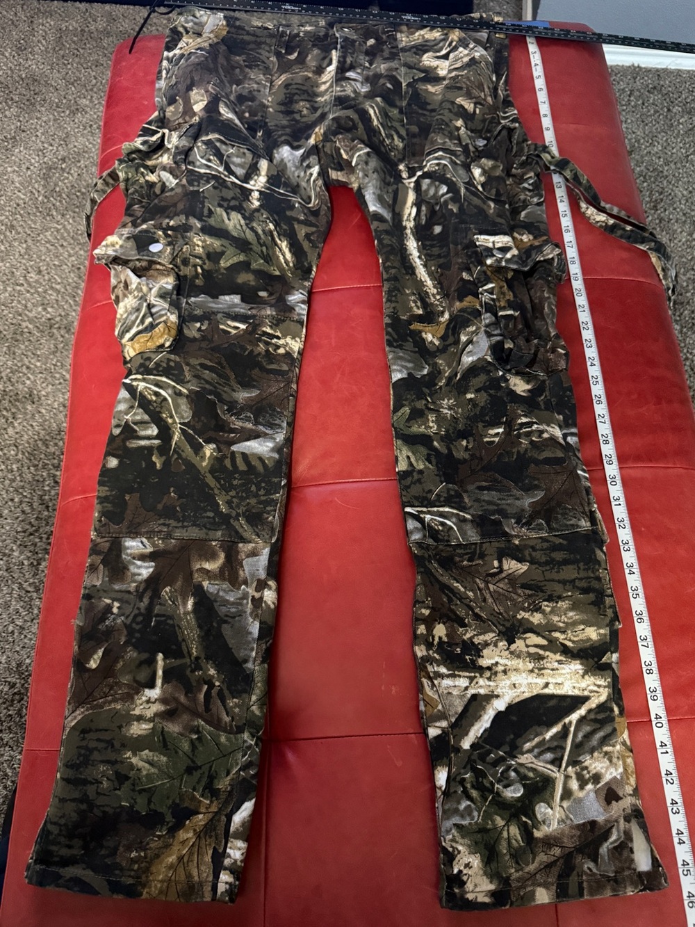 Mnml Men's Camouflage Cargo Pants - Green/Brown size 38